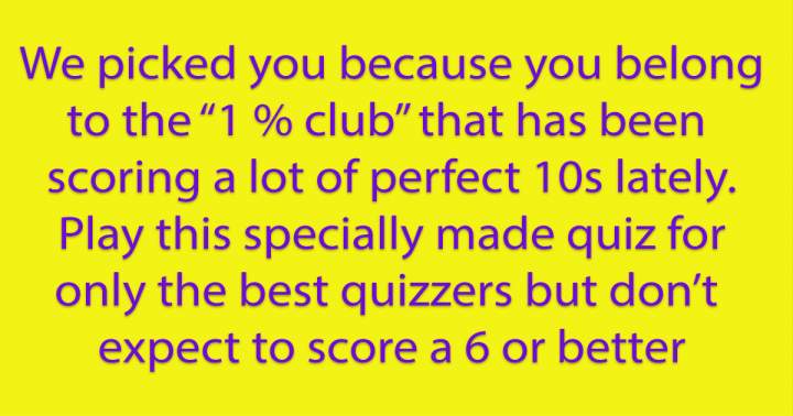 1% Club Trivia Quiz