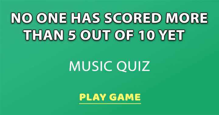 Music Quiz For Intelligent People