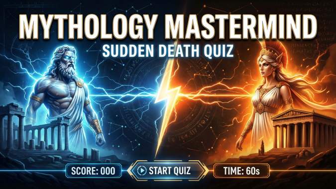 Banner for Are You a Mythology Mastermind? Test Your Faith & Mythology Knowledge with Our Impossible Sudden Death Quiz!